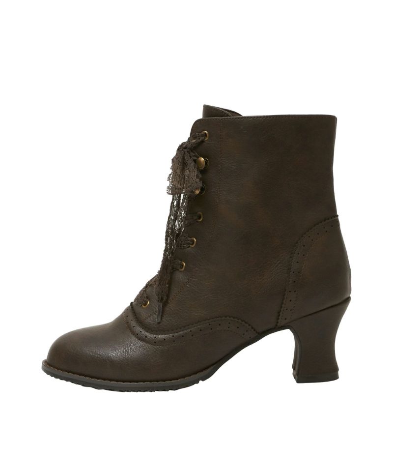 Side (brown / lace ribbon)