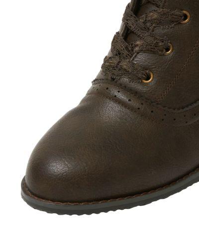 Front up (brown / lace ribbon)