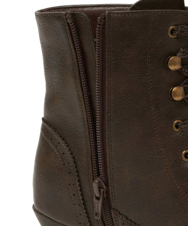 Side zipper (brown / lace ribbon)