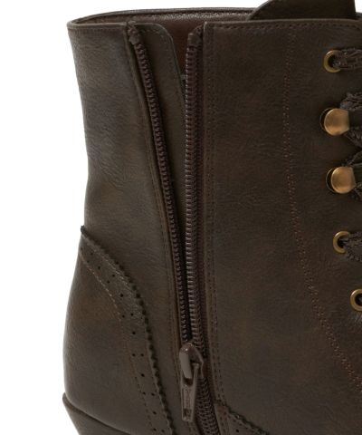 Side zipper (brown / lace ribbon)