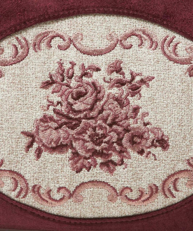 フレームローズ刺繍がま口バッグ/an another angelus