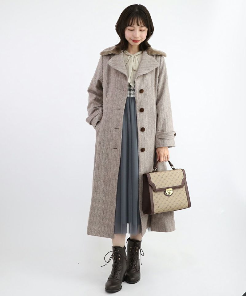 mochabrown / 158cm / when the collar is bent