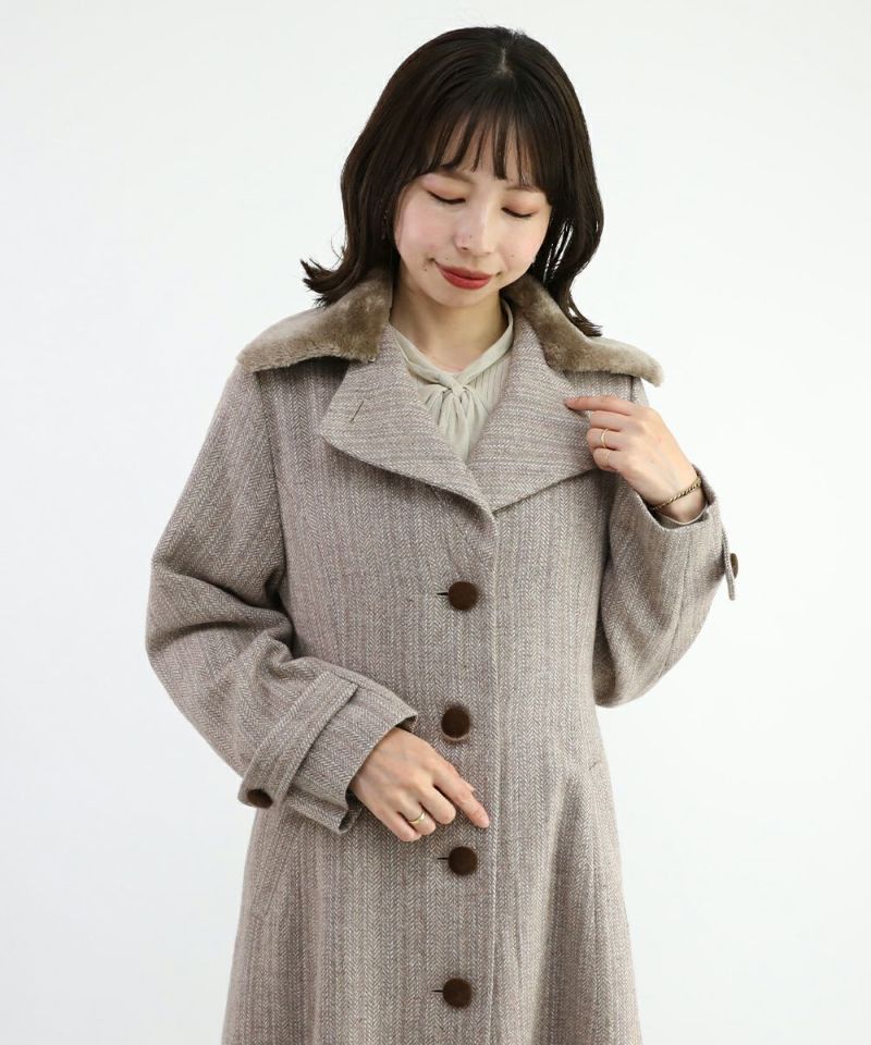 mochabrown / 158cm / when the collar is bent