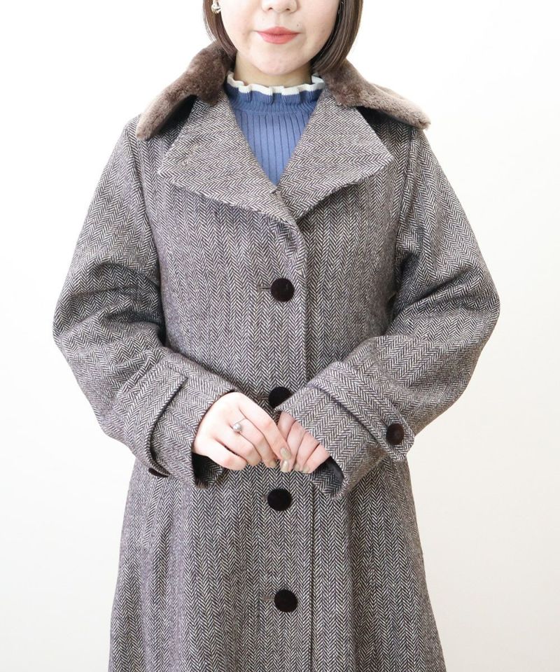 brown / 149cm / when the collar is bent