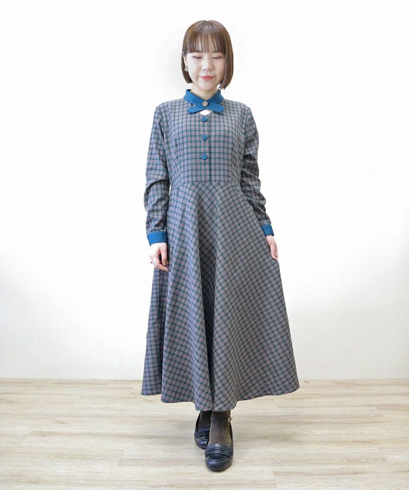 gray×green / 149cm / without belt