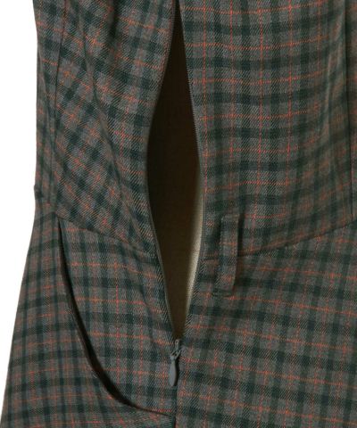 Side zipper (gray×green)