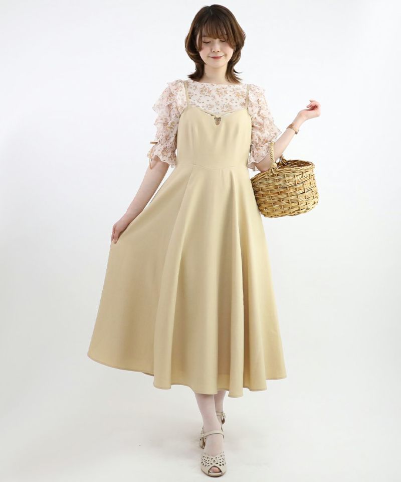 フロントコインラインワークキャミワンピース/an another