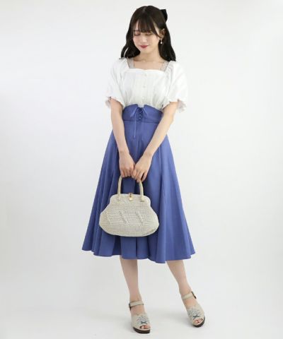 off white / 162cm / layered with lace inner