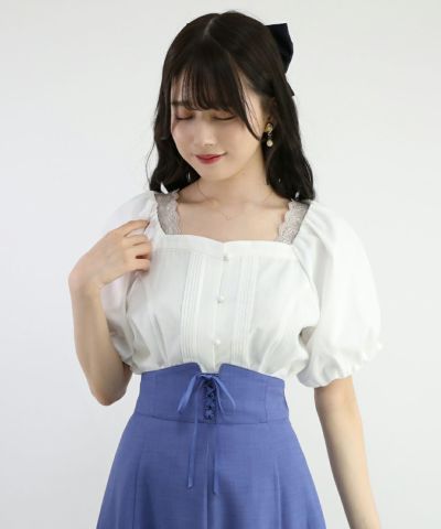 off white / 162cm / layered with lace inner