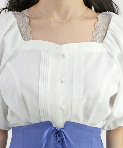 off white / 162cm / layered with lace inner