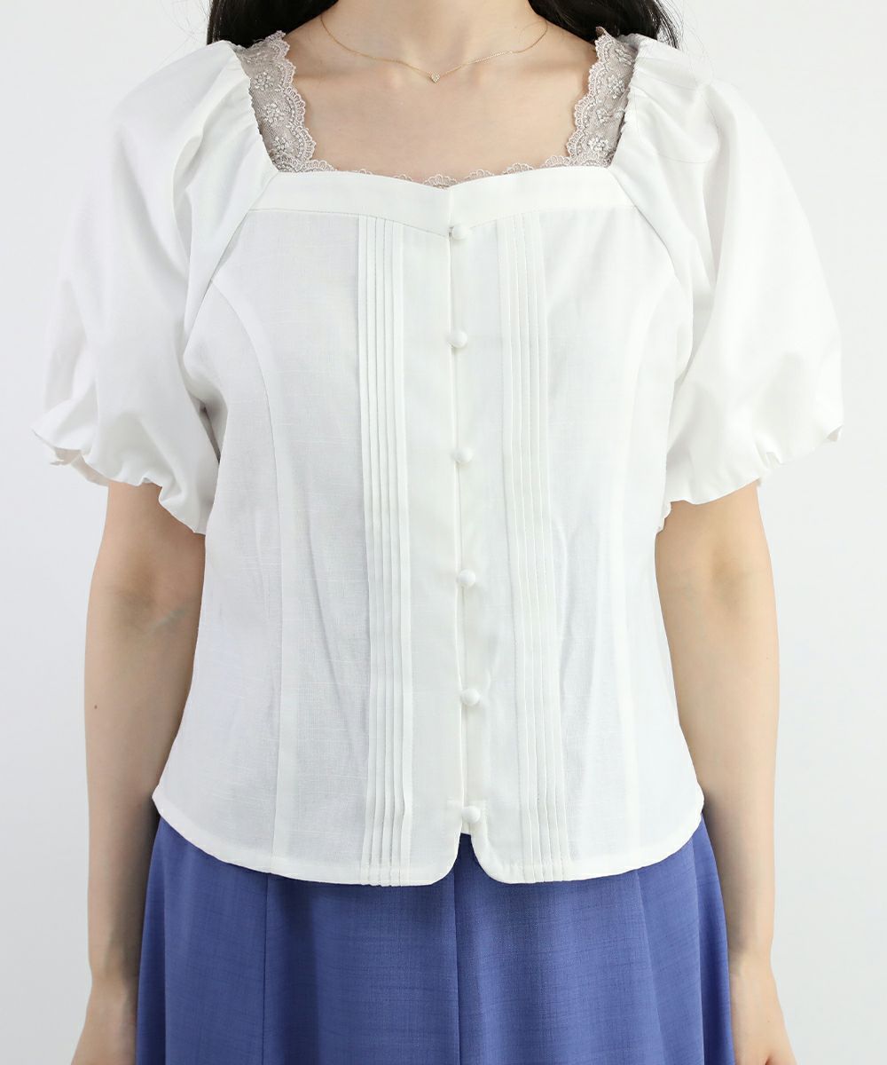 off white / 162cm / レースインナーとのレイヤード