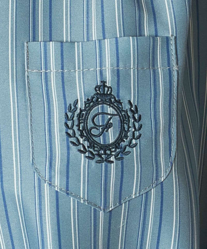Embroidery up (blue gray×navy)
