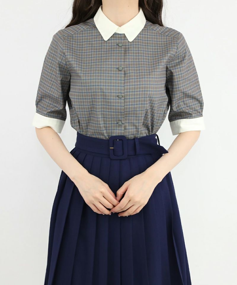 gray×navy / 162cm / without ribbon tie