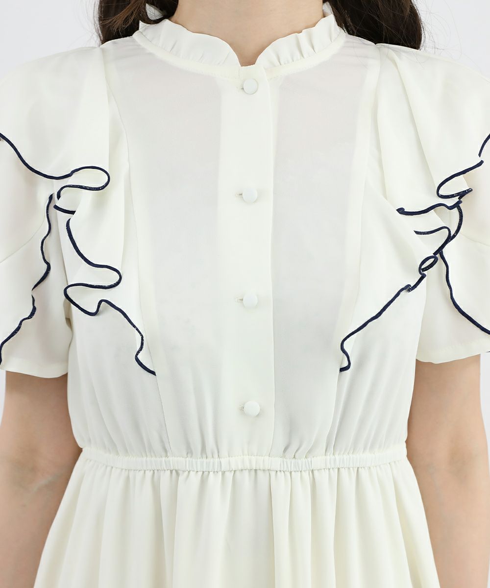 off white / 162cm / リボンタイを外した状態