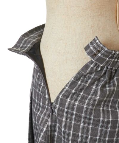 Side zipper (gray×white)