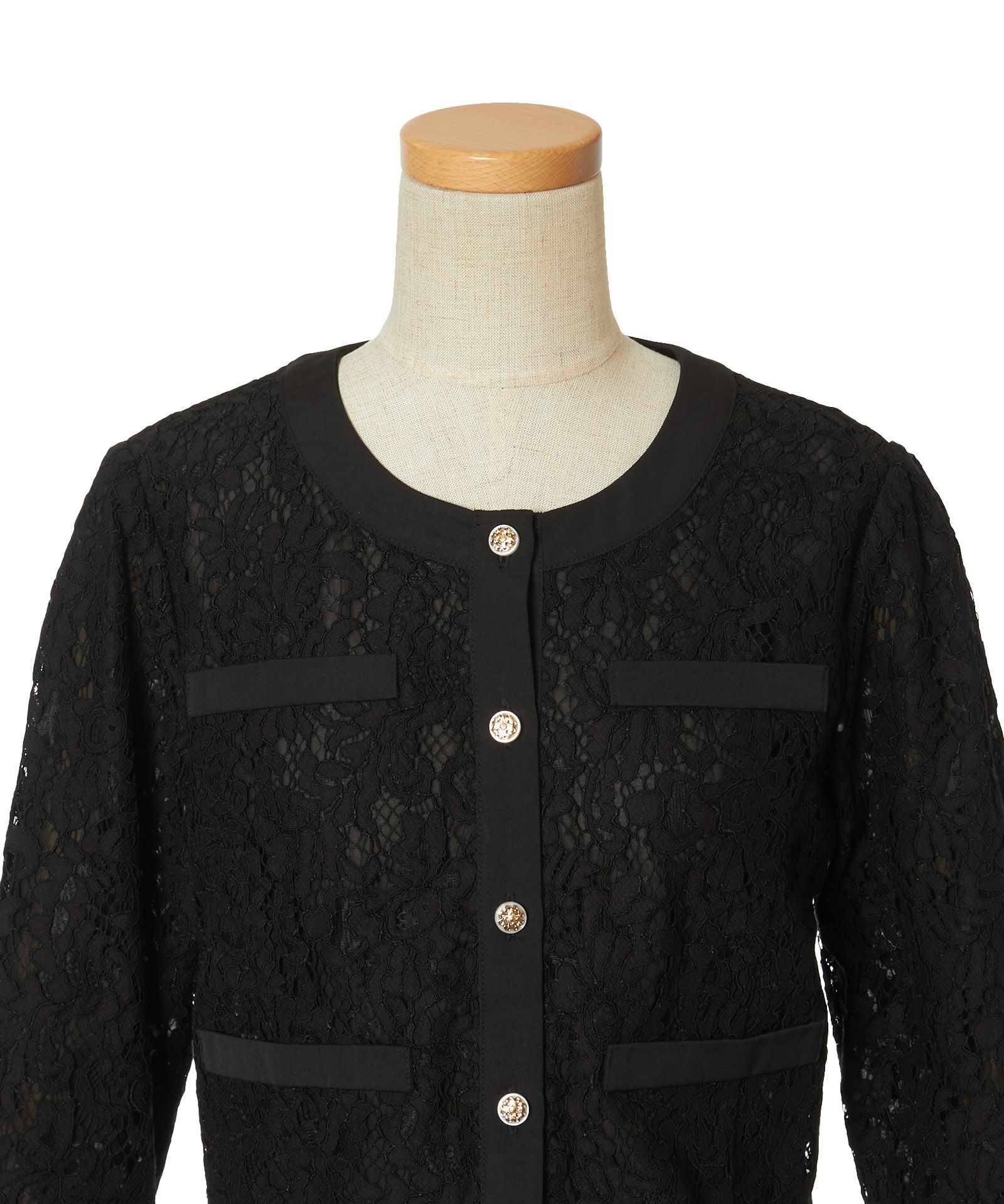 □総レースノーカラージャケット/an another angelus [47BD01j007] | F