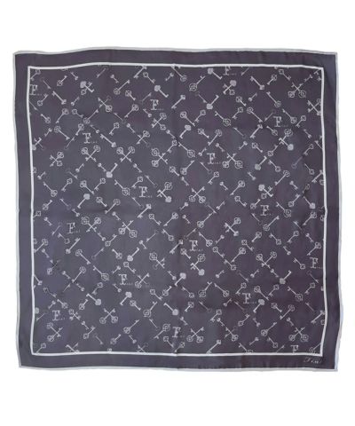 □Key motif monogram pattern scarf/F i.n.t[47AB08a006]