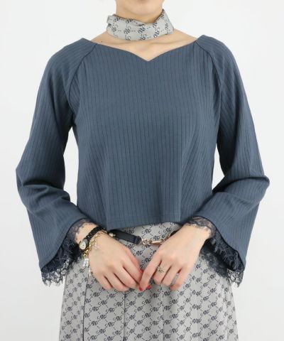 □Ribbed top with lace cuffs/an another angelus [47BI02j001]