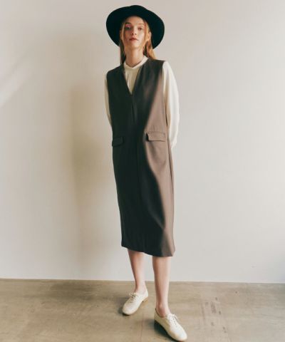 Key neck jumper skirt/COUPE LE COEUR [47PE04f002]