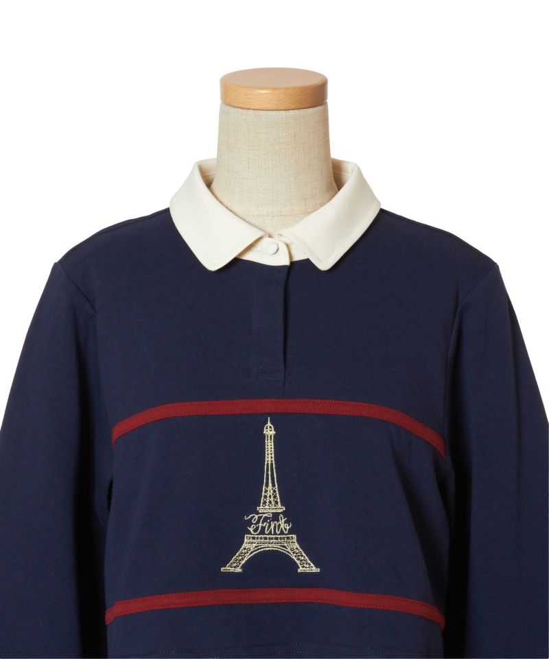Front up (navy×red)
