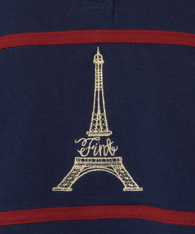 Embroidery up (navy×red)