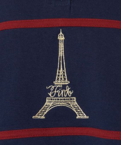Embroidery up (navy×red)