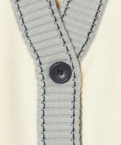 Button up (off white×gray)