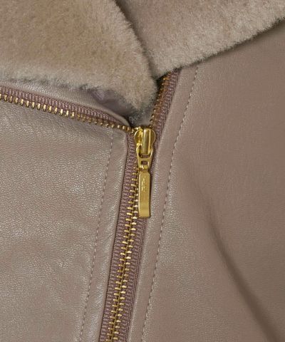 Zipper up (pink beige)