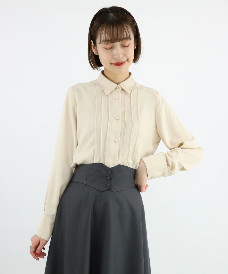 beige×blue / 165cm / Ribbon tie removed