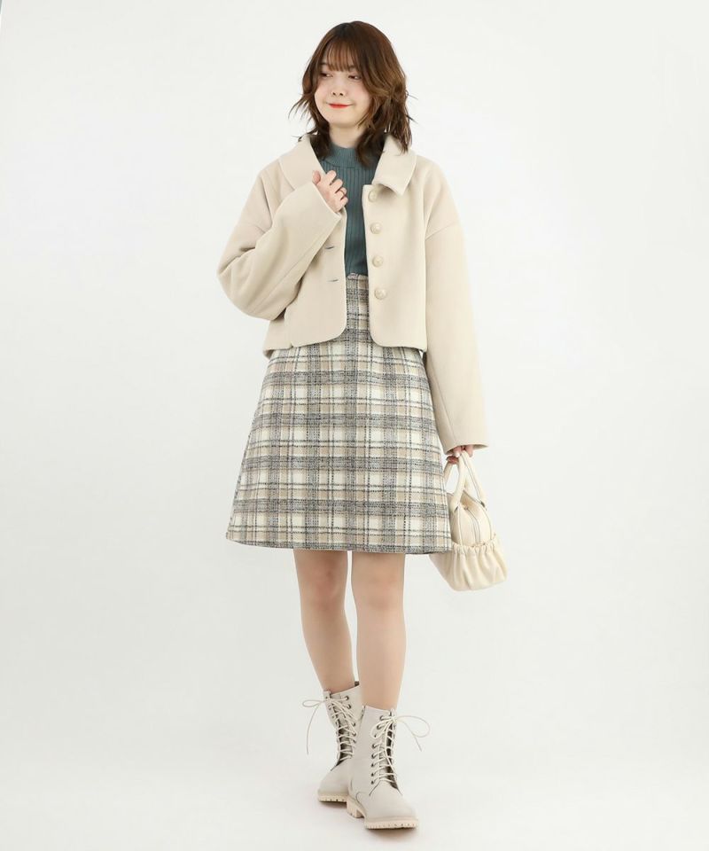 light beige×gray / 160cm