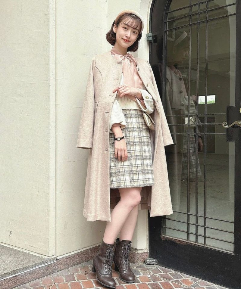 light beige×gray / 165cm