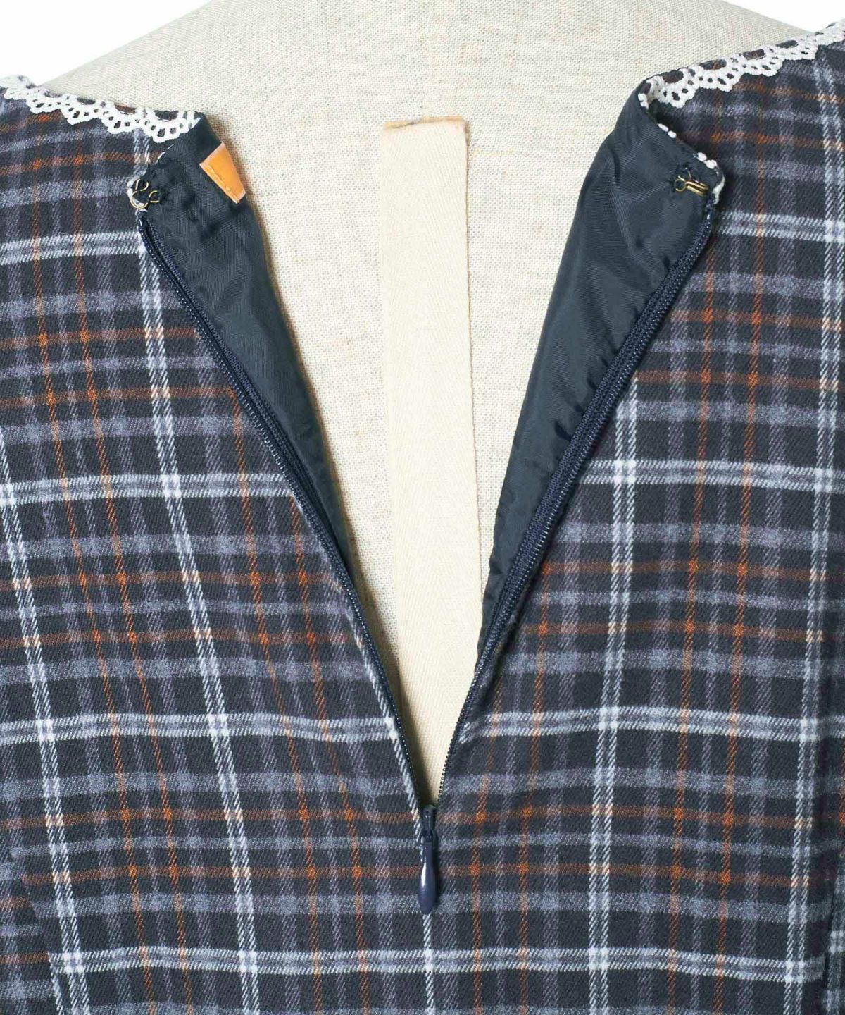 バックファスナー (navy×gray)