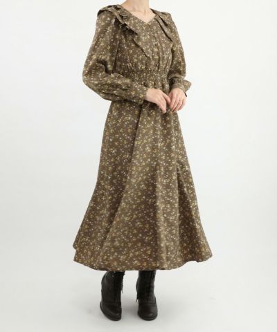 □Ruffle design floral dress/an another angelus [47BE03j012]