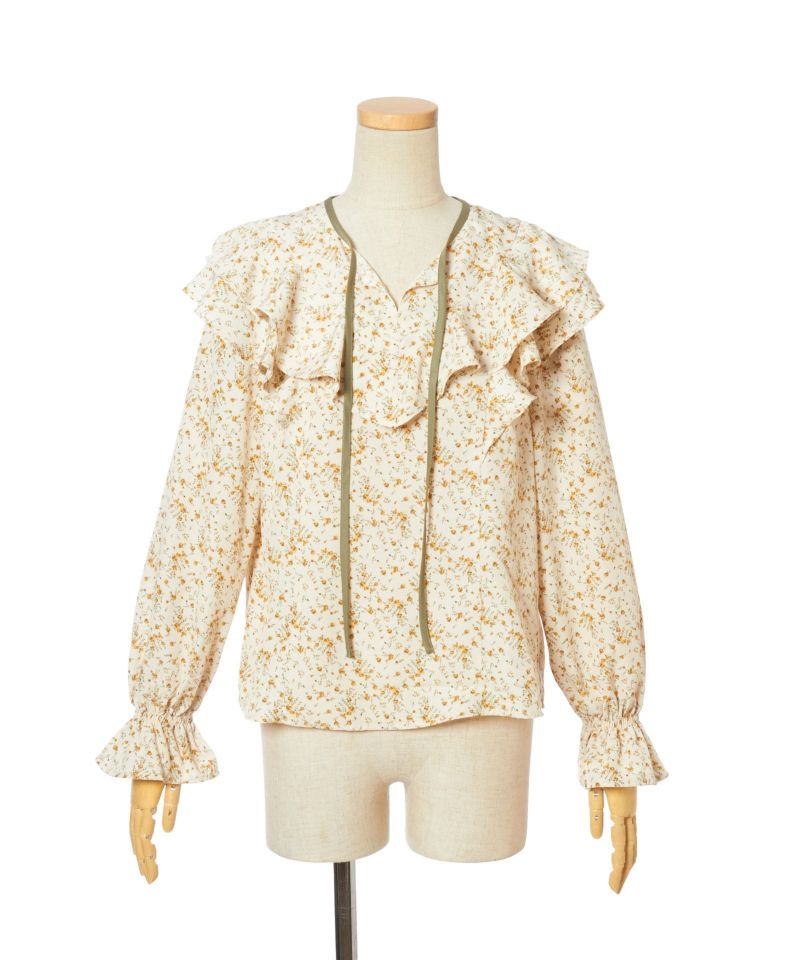 Ribbon untied (beige×yellow)