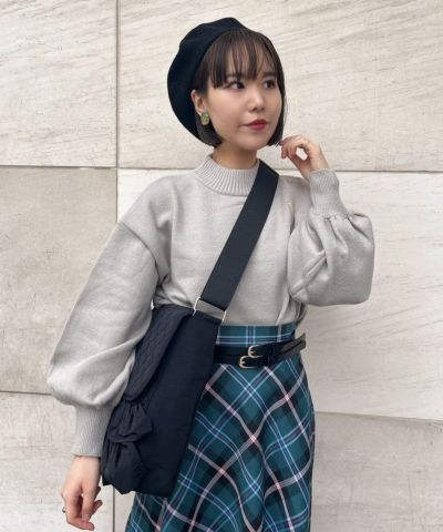 □エッフェル塔ロゴ刺繍ハイネックニットプルオーバー/F i.n.t [47AJ03j013]