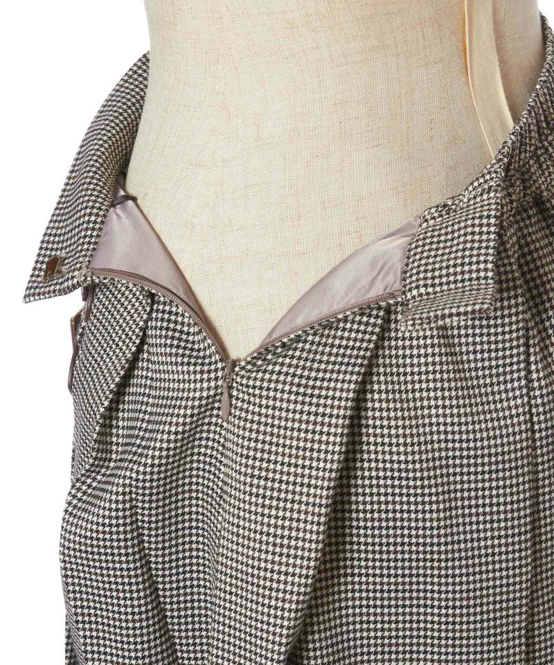 Side zipper (off white×brown)