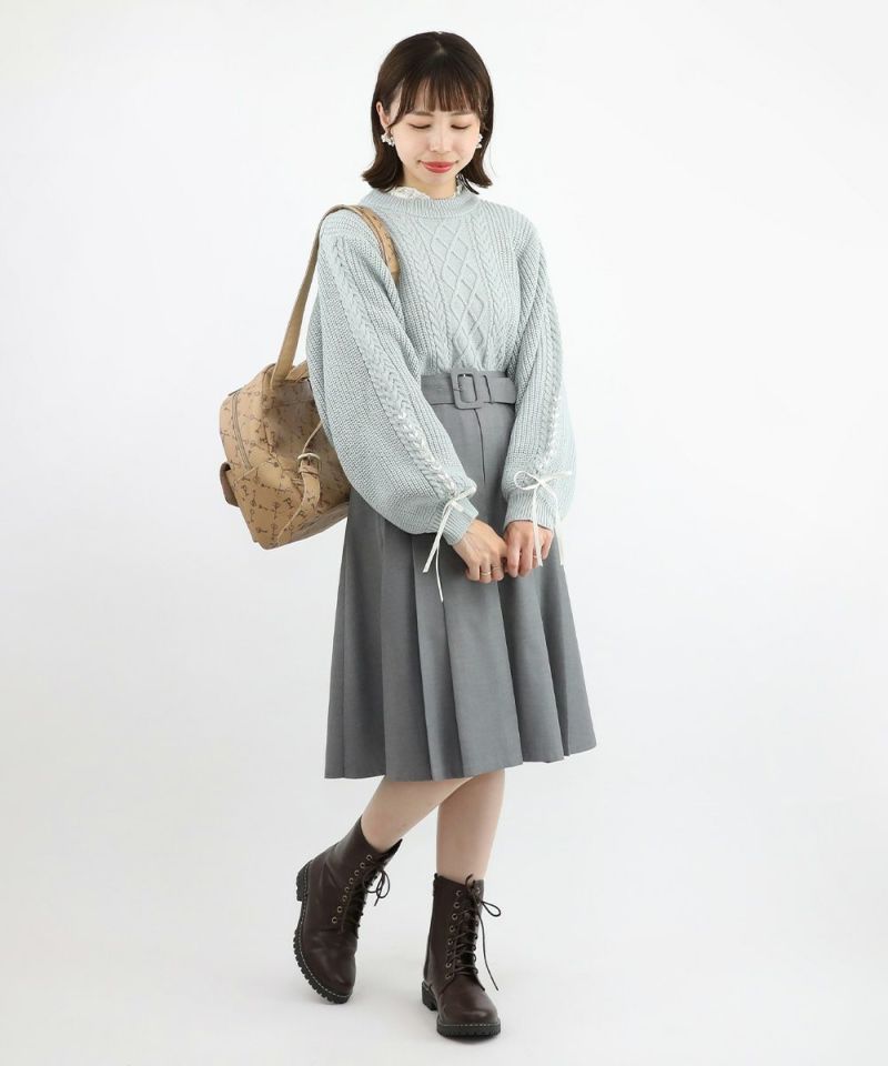 blue gray / 158cm / layered with lace tops