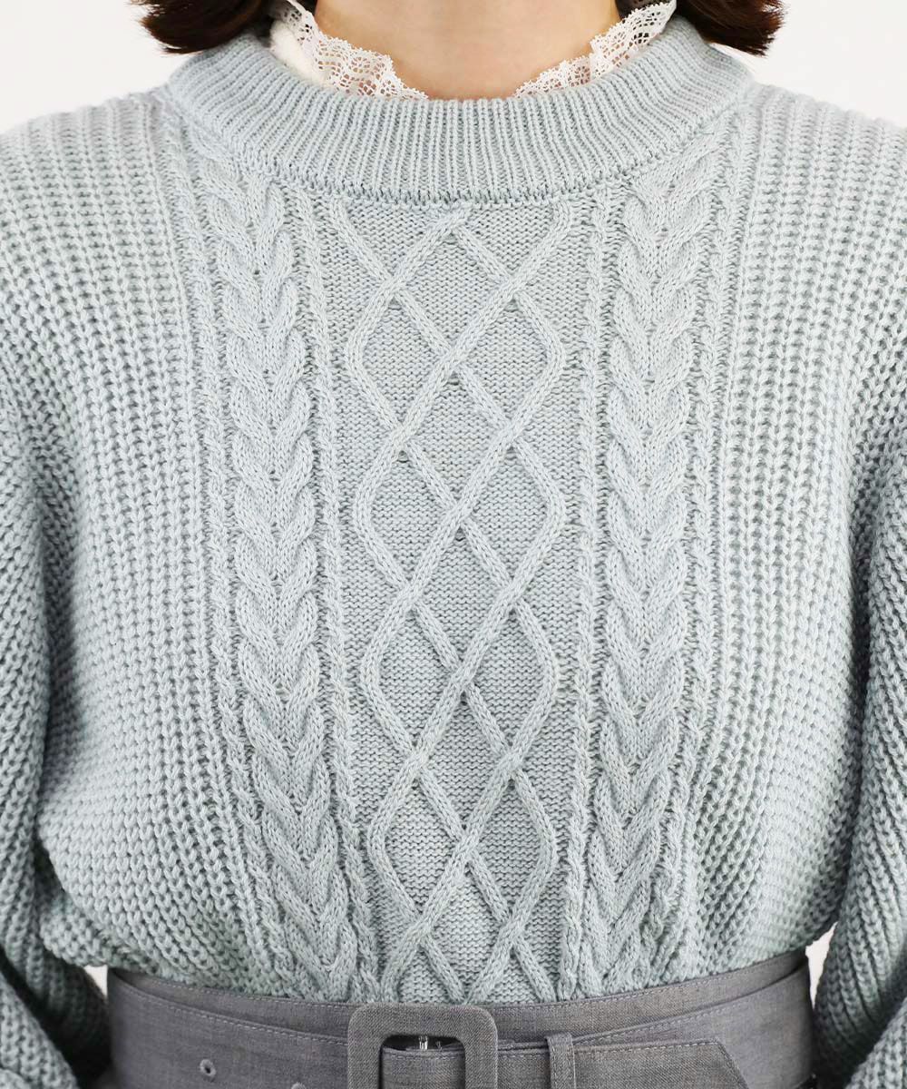 blue gray / 158cm / レーストップスとのレイヤード