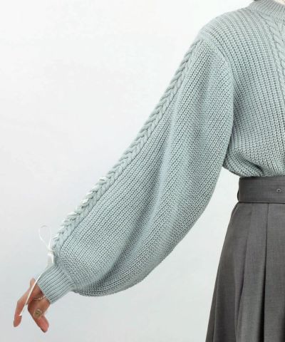 blue gray / 158cm / layered with lace tops