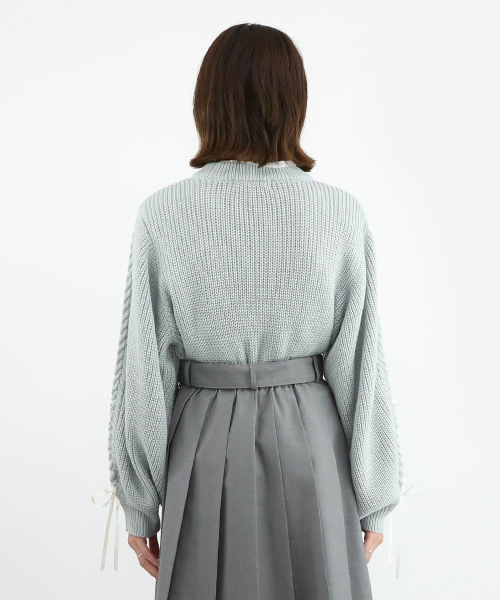 blue gray / 158cm / レーストップスとのレイヤード