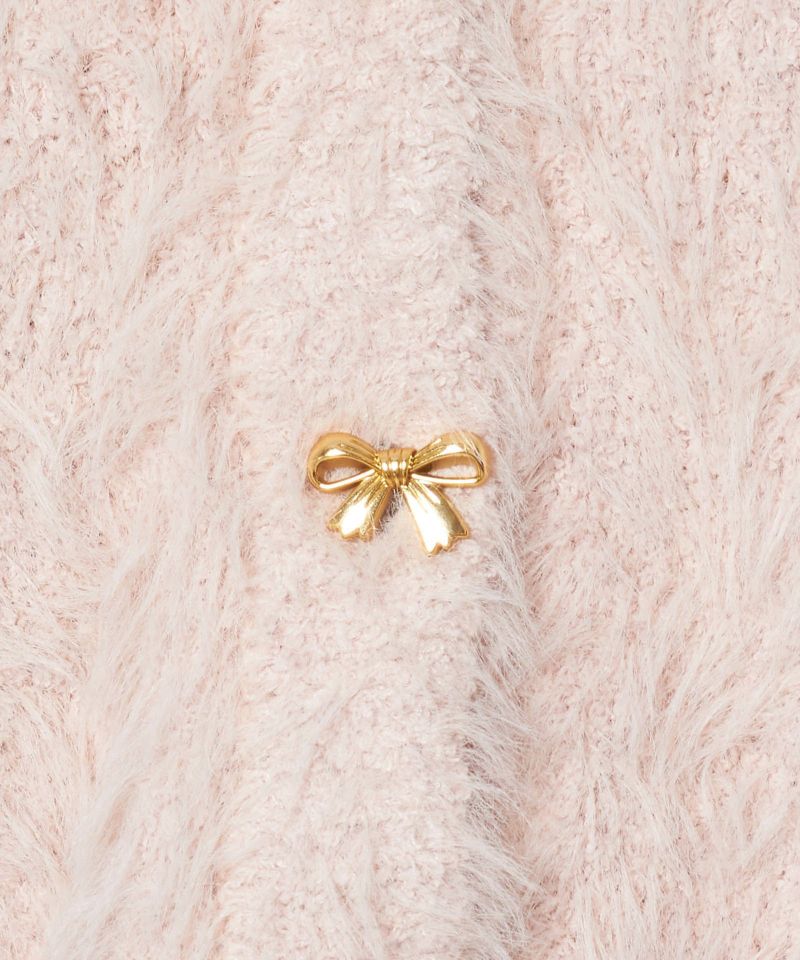 Ribbon button (light pink)