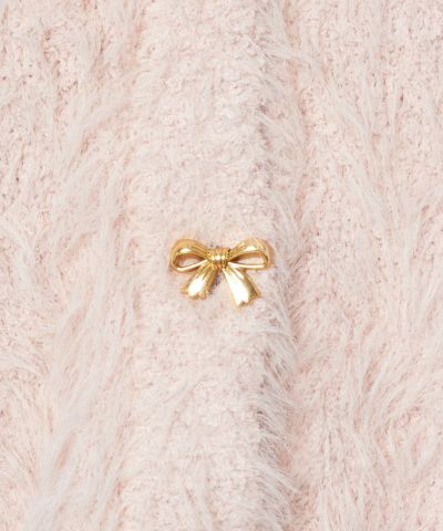 Ribbon button (light pink)