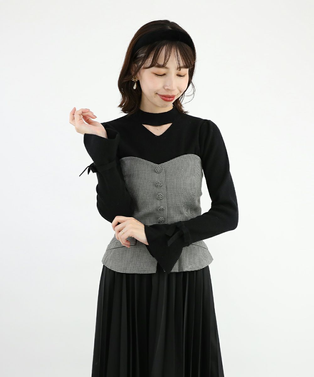 レースレイヤードナローフレアージャンパースカート/an3 limited