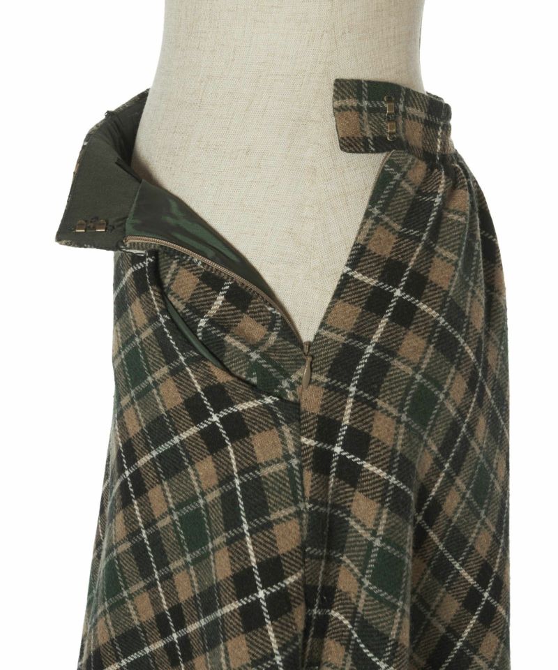 Side zipper (green×beige)