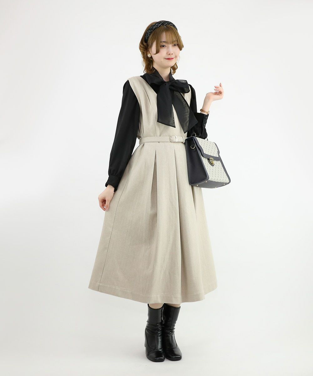 beige×white / 160cm