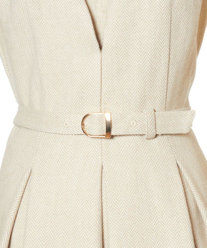 ベルトアップ (beige×white)