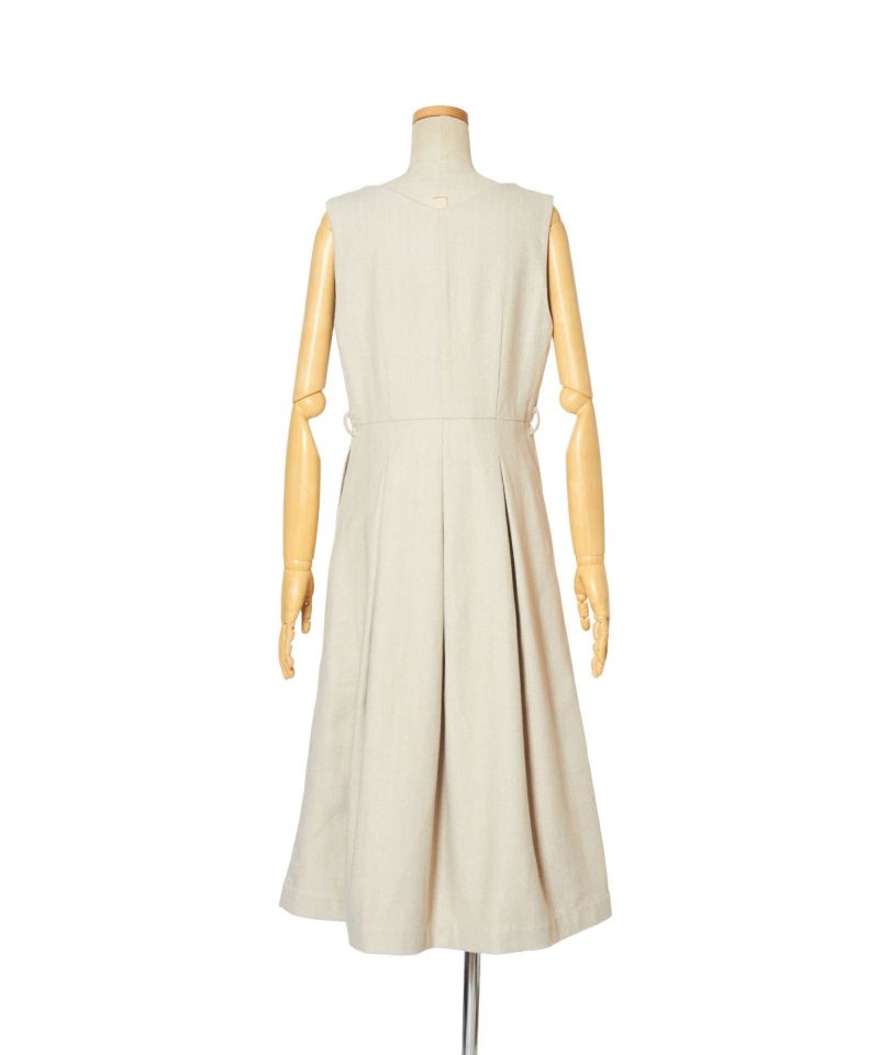 Belt removed / Back (beige×white)