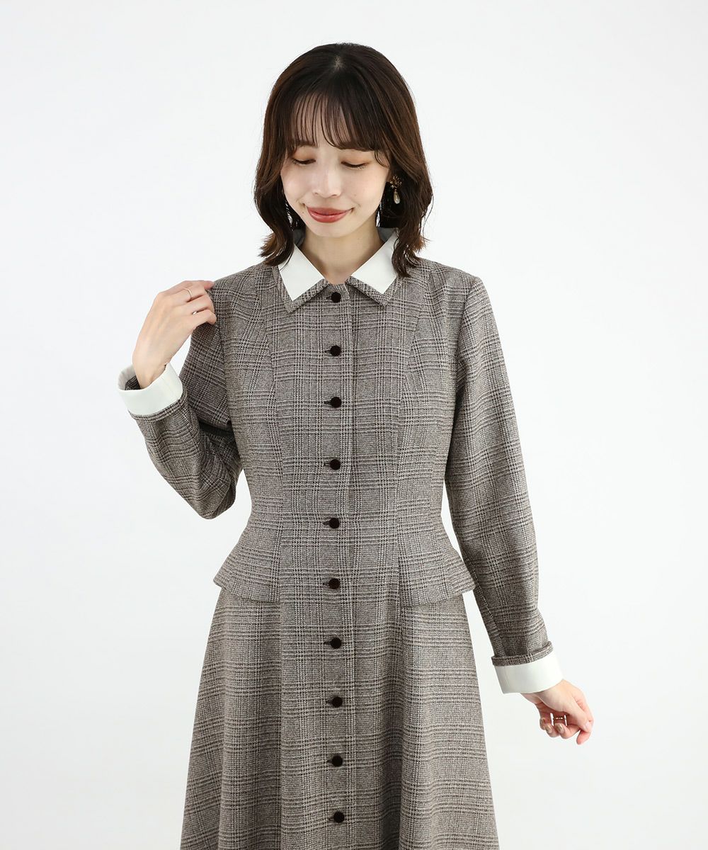 brown×white / 158cm