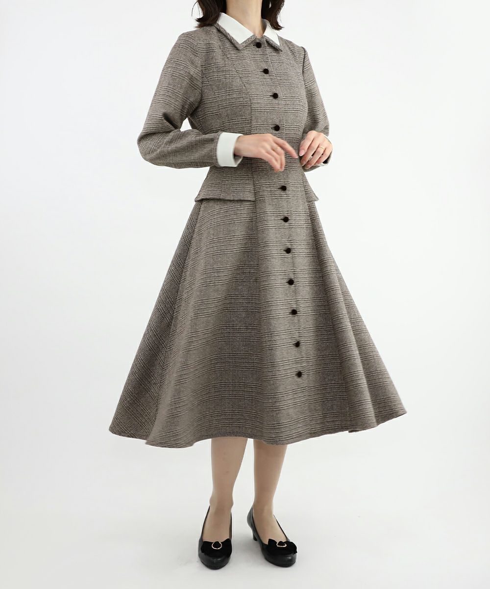 brown×white / 158cm