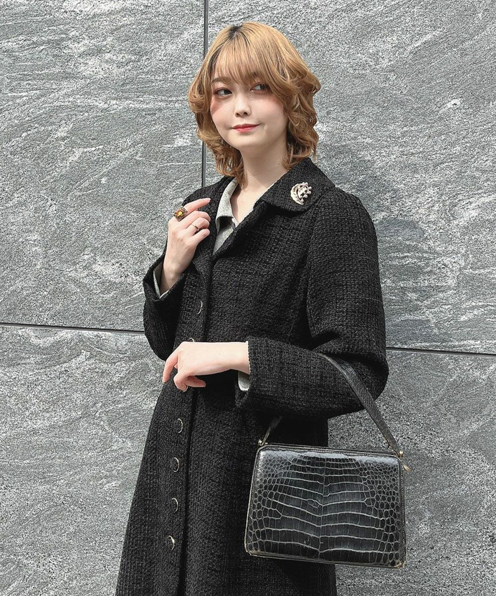 ブローチ付きペタルカラーコート/an3 Limited [47DD03j002] | F i.n.t